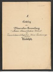 k.k. naturhistorisches Hofmuseum, Intendanzakten 1885-1896 (Hauer), Aktenzahl Z.263.d/1889, Seite 1